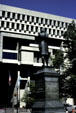 Boston City Hall beyond statue of Samuel Adams. Boston, MA.