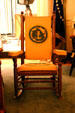Rocking chair used by Kennedy in JFK Library. Boston, MA.