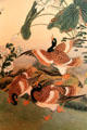 Ducks painted on antique imported oriental wallpaper Rotch-Jones-Duff House. New Bedford, MA.