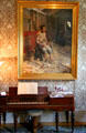 Carpenter's Son painting by Edward Emerson Simmons over melodeon spinet piano at Rotch-Jones-Duff House. New Bedford, MA.