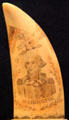 Scrimshaw figure of George Washington at New Bedford Whaling Museum. New Bedford, MA.