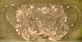 Cut glass sugar bowl with garland & butterfly by Pairpoint at New Bedford Whaling Museum. New Bedford, MA.