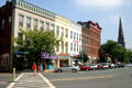 Italianate buildings of Main Street of Northampton. Northampton, MA.