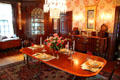 Dining room at Mayflower Society House. Plymouth, MA.