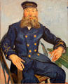 Postman Joseph Roulin painting by Vincent van Gogh at Museum of Fine Arts. Boston, MA.