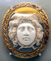 Roman cameo of medusa at Museum of Fine Arts. Boston, MA.