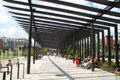 Colonnade in North End Park over the Big Dig. Boston, MA.