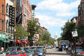 Salem St. streetscape from Cross St. in Boston North End. Boston, MA.