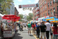 Italian neighborhood street festival in north end of Boston. Boston, MA.