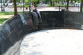 Vendome Memorial to fallen firefighters by Ted Clausen & Peter White on Commonwealth Ave. Mall at Dartmouth St. Boston, MA.