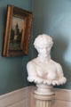 Clytie bust cast in plaster after original in British Museum in blue entry hall at Longfellow National Historic Site. Cambridge, MA.