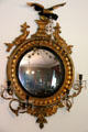 Convex girandole English mirror at Longfellow National Historic Site. Cambridge, MA.