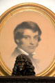 Anti-slavery advocate Charles Sumner portrait by Eastman Johnson at Longfellow National Historic Site. Cambridge, MA.