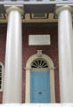 Entrance to Harvard Memorial Church built to remember Harvard men who fought in World War I & other wars. Cambridge, MA.