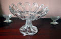 Early-American footed glass bowl at Peirce-Nichols House. Salem, MA.