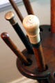 John Adams' walking stick in Long Hall at Peacefield. Quincy, MA.