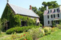 Adams Stone Library, family house & Abigail Adams Gardens at Adams National Historic Site. Quincy, MA.