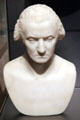 Marble bust of George Washington by Horatio Greenough at Museum of Fine Arts. Boston, MA.