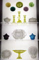Collection of pressed glass by Boston & Sandwich Glass Co. at Museum of Fine Arts. Boston, MA.