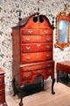 High chest of drawers by John Townsend of Newport, RI at Museum of Fine Arts. Boston, MA.