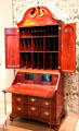 Desk & bookcase from Newport, RI at Museum of Fine Arts. Boston, MA.