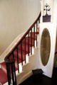 Second floor hallway with light for stairwell at Nichols House Museum. Boston, MA.