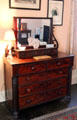 Chest of drawers in rear bedroom at Nichols House Museum. Boston, MA.