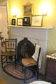 Fireplace in Alcott parents' bedroom at Orchard House. Concord, MA.