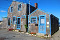 Shingled building on Bear Skin Neck. Rockport, MA