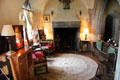 Sitting off Great Hall at Hammond Castle Museum. Gloucester, MA.