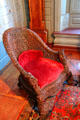Teak chair with lion from China at John Cabot House. Beverly, MA.