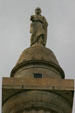 Washington's statue atop first monument completed to first President. Baltimore, MD.