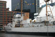 USCGC Taney against Baltimore skyline. Baltimore, MD.
