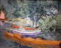 Bank of the Oise at Auvers painting by Vincent van Gogh at Detroit Institute of Arts. Detroit, MI.
