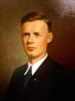 Portrait of Charles Lindbergh at Henry Ford Museum. Dearborn, MI.