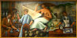 Public Lighting Commission mural showing Thomas Edison by Edgar Louis Yaeger in MSU Union. East Lansing, MI.