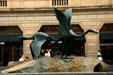 Crane sculpture on Nicollet Mall. Minneapolis, MN.