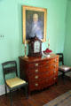 Chest of drawers & clock at General Daniel Bissell House. St. Louis, MO.