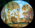 Mourning painting at General Daniel Bissell House. St. Louis, MO.