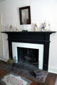 Bedroom fireplace at General Daniel Bissell House. St. Louis, MO.