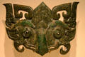 Chinese bronze mythical mask at St. Louis Art Museum. St Louis, MO.