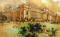 Print of St Louis World's Fair of Palace of Education & Social Economy at Missouri History Museum. St Louis, MO.