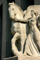 Allegorical sculpture by Walker Hancock at entrance to St. Louis Soldiers Memorial. St Louis, MO.