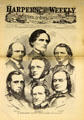 Harper's Weekly cover of seceding Mississippi Delegation in Congress at Jefferson Barracks. St. Louis, MO.
