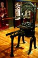 Printing press by Ostrander Seymour of Chicago such as used by Clemens in early printing career at Mark Twain Museum. Hannibal, MO.