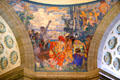Historic Landing dome mural by Frank Brangwyn at Missouri State Capitol. Jefferson City, MO.