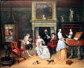 Fantasy Interior with Jan Steen & Family of Gerrit Schouten painting by Jan Steen at Nelson-Atkins Museum. Kansas City, MO.