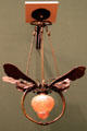 Bronze Art Nouveau hanging lamp from France at Nelson-Atkins Museum. Kansas City, MO