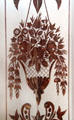 Etched & cut glass window of front door at Vaile Mansion. Independence, MO.