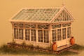 Dining room ceiling mural with greenhouse at Vaile Mansion. Independence, MO.